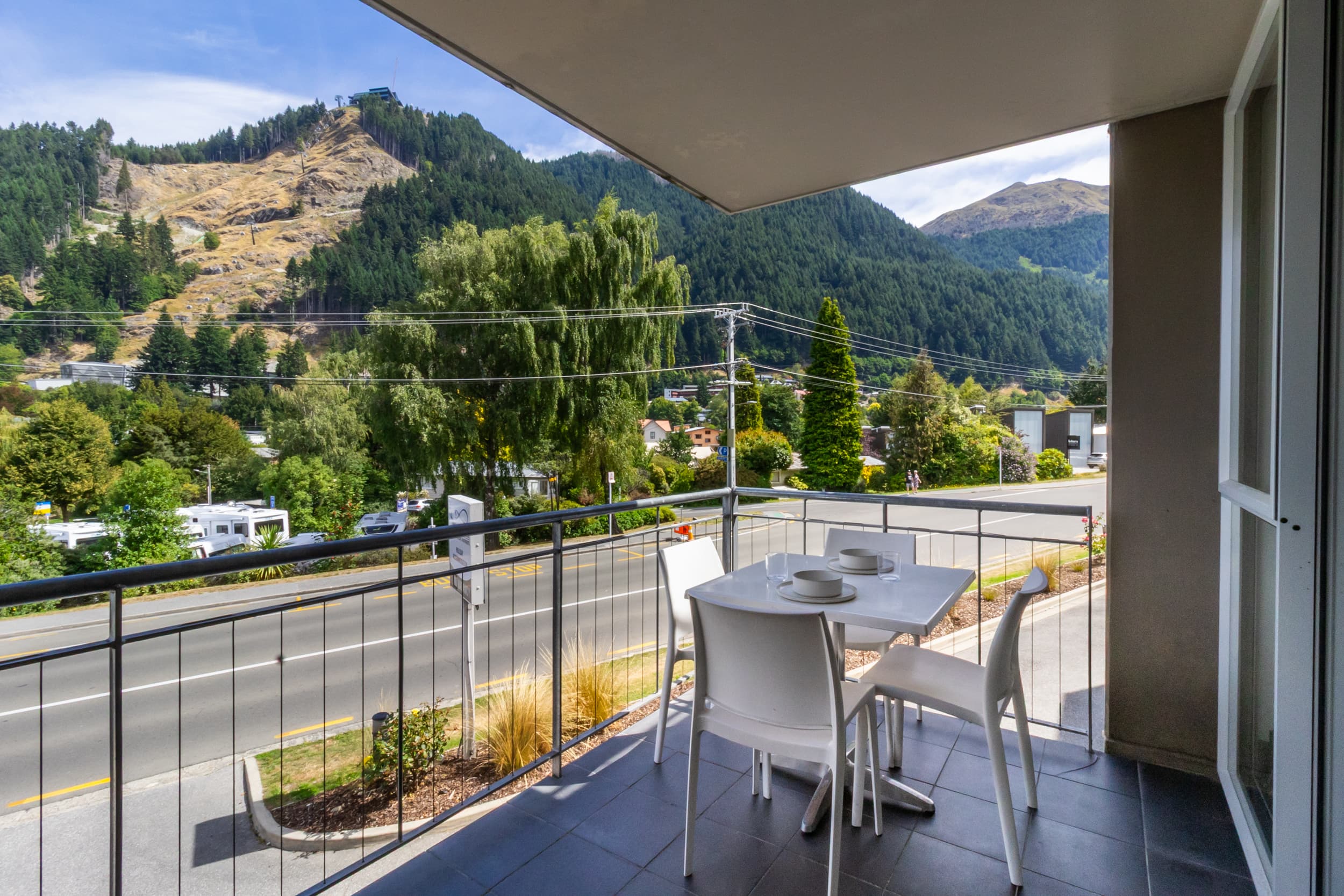 Balcony with mountain views