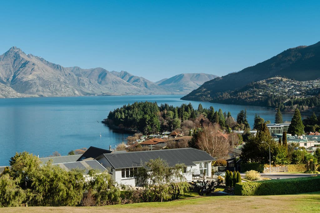 Lake and mountain panorama