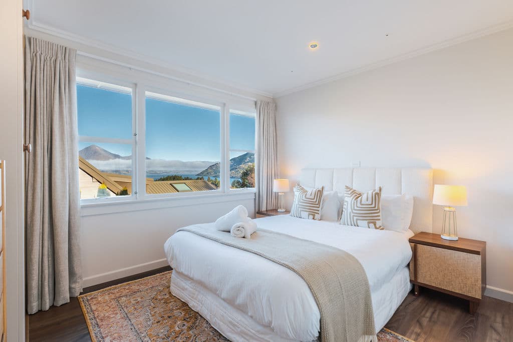 Bedroom with mountain views